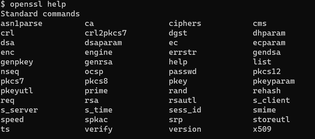 OpenSSL CLI